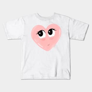 blushing heart Kids T-Shirt